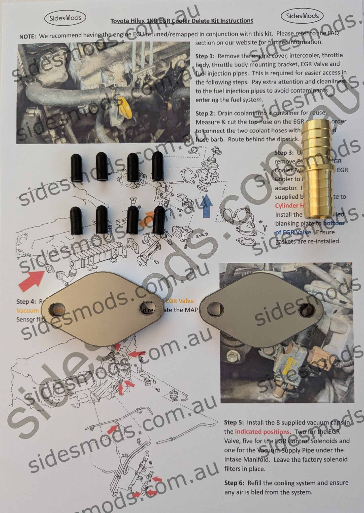 1KD EGR Cooler Delete Bypass