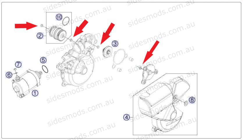 ktm starter bush upgrade bushings