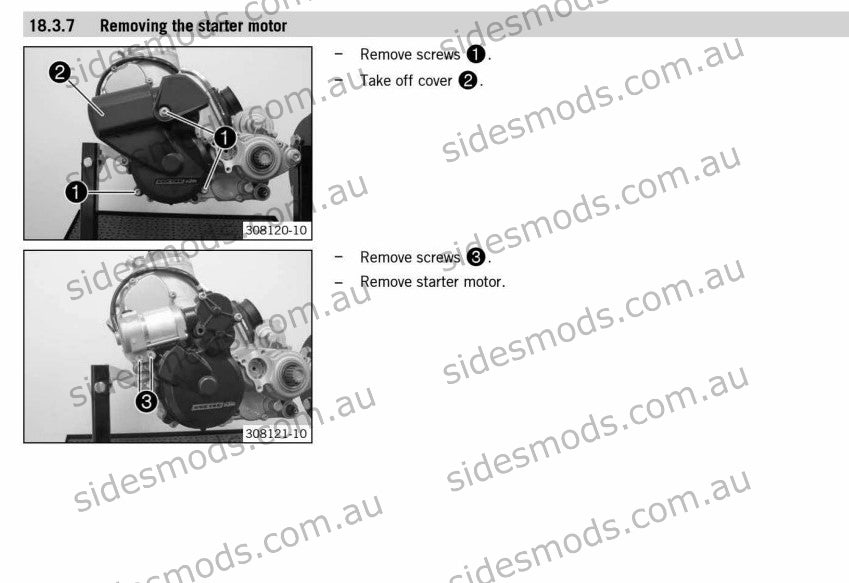 husqvarna starter motor bushing