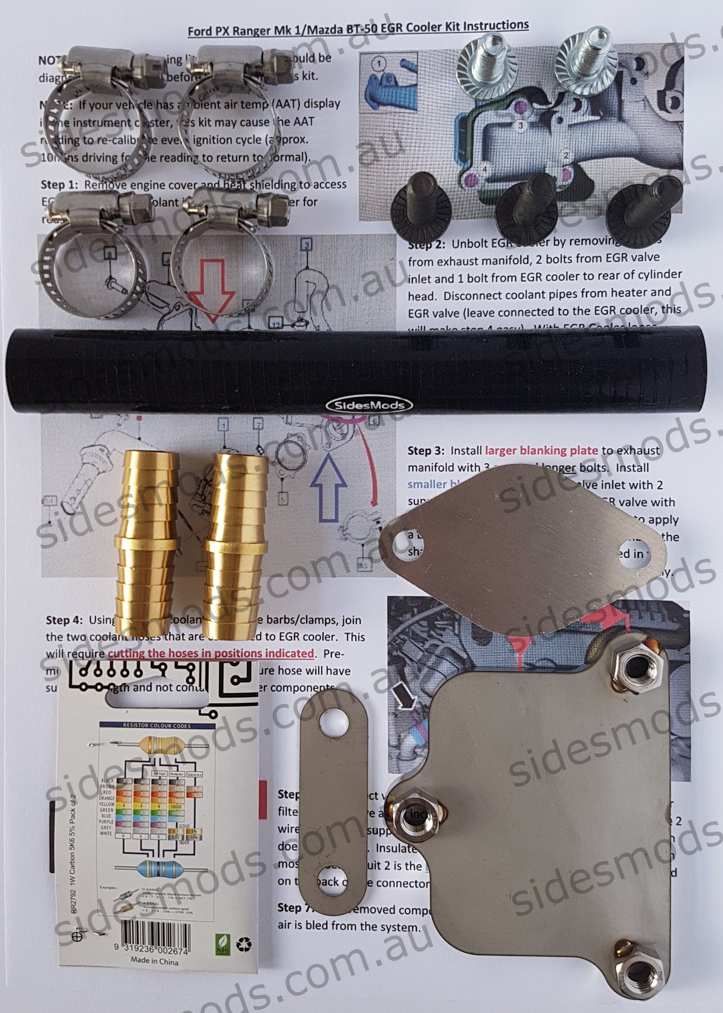 Ford Ranger PX EGR Cooler Delete Bypass Kit